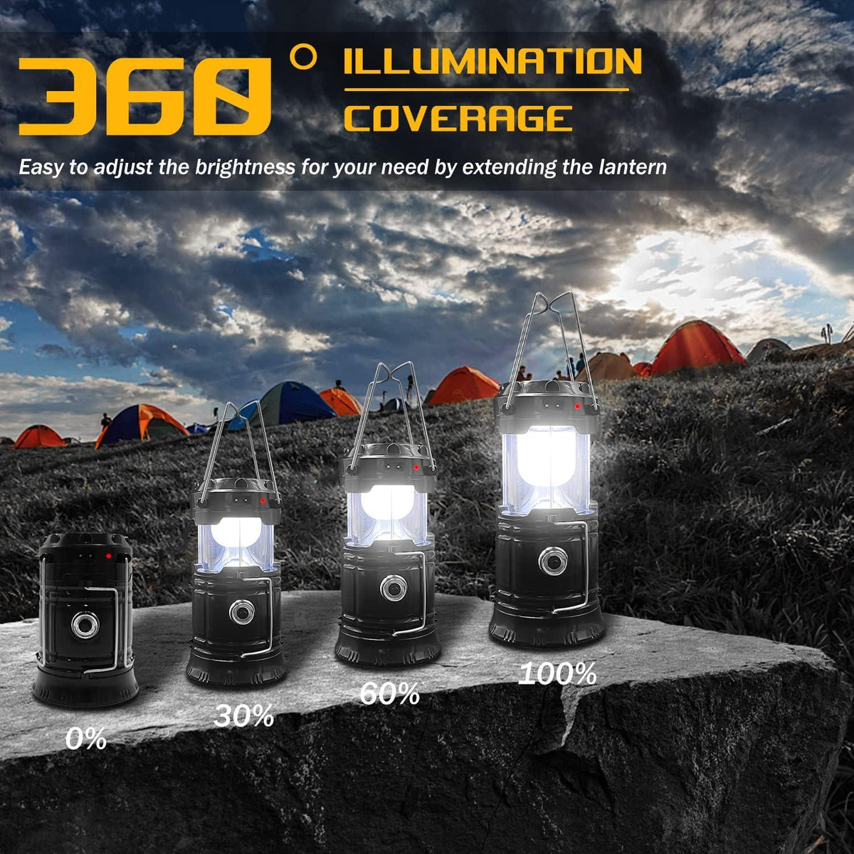 ⏰Last Day Promotion 50% OFF -Foldable LED Camping Lantern Flashlighth